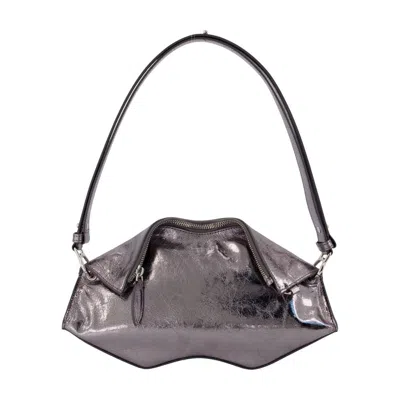 Alexander Mcqueen Manta Clutch In Silver