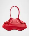 Alexander Mcqueen Manta Sculptural Nappa Leather Shoulder Bag In Red