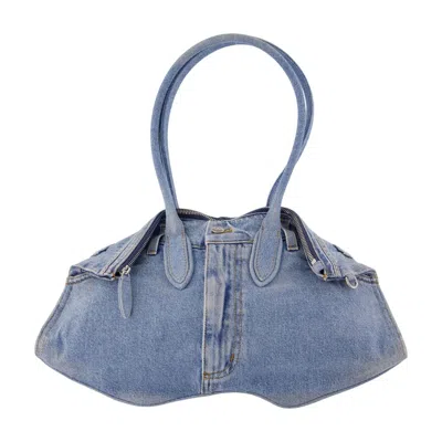 Alexander Mcqueen Manta Shoulder Bag -  - Denim - Blue