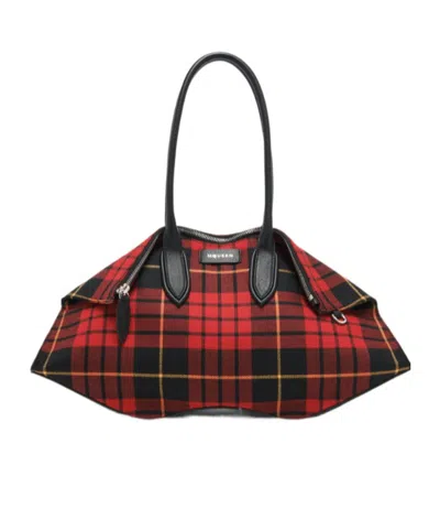 Alexander Mcqueen Manta Tartan Shoulder Bag In Multi