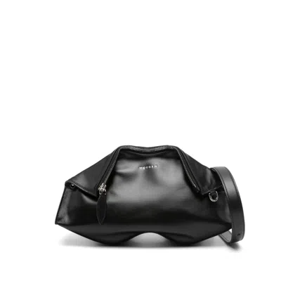 Alexander Mcqueen Manta Zip Clutch Bag In Black