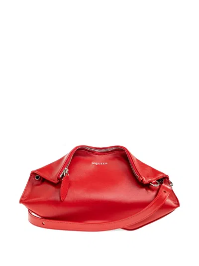 Alexander Mcqueen Manta Zip-top Clutch Bag In Red