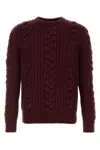 Alexander Mcqueen Alexander Mc Queen Wool Sweater In Burgundy