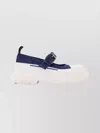 Alexander Mcqueen Mary Jane Sneakers With Chunky Sole And Buckle In Blue