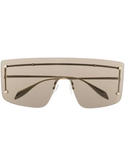Alexander Mcqueen Mask-style Frame Sunglasses In Grey