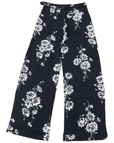 Alexander Mcqueen Mcq By Floral Wide Leg Trousers In Black