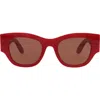 Alexander Mcqueen Square-frame Recycled Acetate Sunglasses In Red