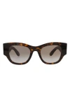 Alexander Mcqueen Mcqueen 50mm Gradient Square Sunglasses In Brown