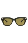 Alexander Mcqueen Mcqueen 51mm Rectangular Sunglasses In Green