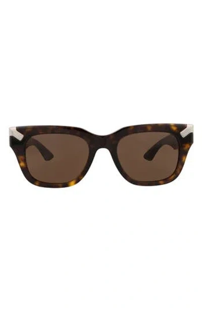 Alexander Mcqueen Mcqueen 51mm Square Sunglasses In Brown