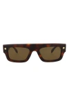 Alexander Mcqueen Mcqueen 52mm Rectangular Sunglasses In Brown