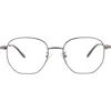 Alexander Mcqueen Mcqueen 52mm Square Optical Glasses In Metallic