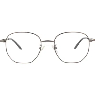 Alexander Mcqueen Mcqueen 52mm Square Optical Glasses In Metallic