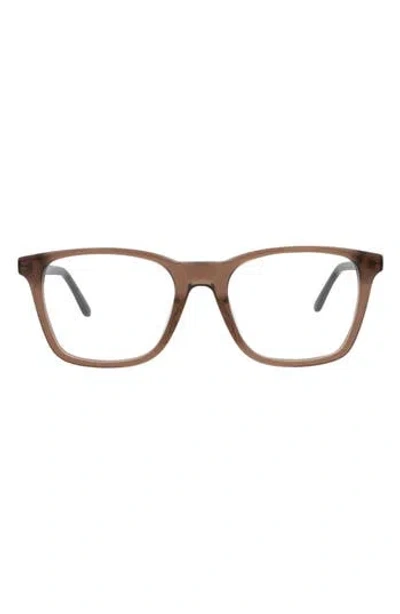 Alexander Mcqueen Mcqueen 52mm Square Optical Glasses In Brown