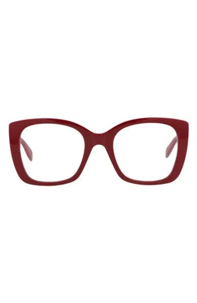 Alexander Mcqueen Mcqueen 52mm Square Optical Glasses In Pattern