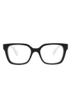 Alexander Mcqueen Mcqueen 52mm Square Optical Glasses In Black