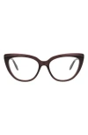 Alexander Mcqueen Mcqueen 53mm Cat Eye Optical Glasses In Purple