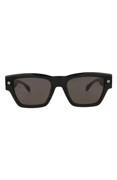 Alexander Mcqueen Mcqueen 53mm Square Sunglasses In Black