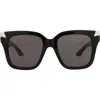 Alexander Mcqueen Mcqueen 53mm Square Sunglasses In Black