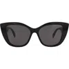 Alexander Mcqueen Mcqueen 54mm Cat Eye Sunglasses In Black