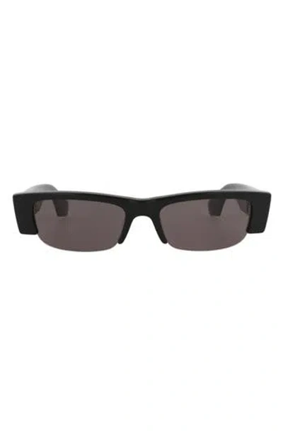 Alexander Mcqueen Mcqueen 54mm Half Rim Sunglasses In Black