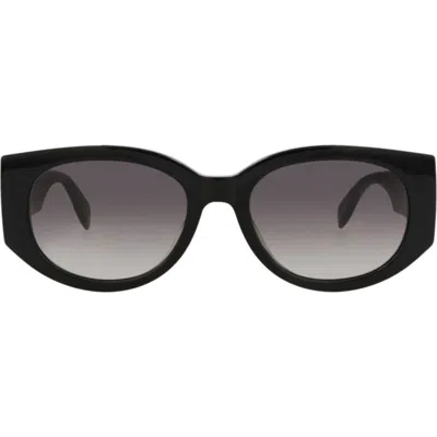 Alexander Mcqueen Mcqueen 54mm Oval Sunglasses In Black