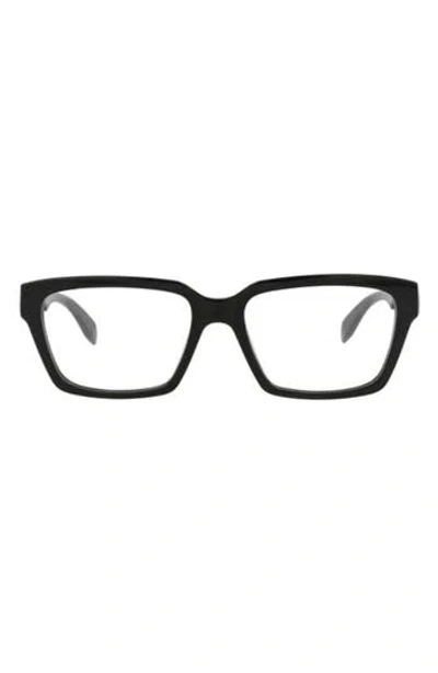 ALEXANDER MCQUEEN MCQUEEN 54MM RECTANGULAR OPTICAL GLASSES