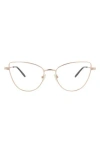 Alexander Mcqueen Mcqueen 55mm Cat Eye Optical Glasses In Gold