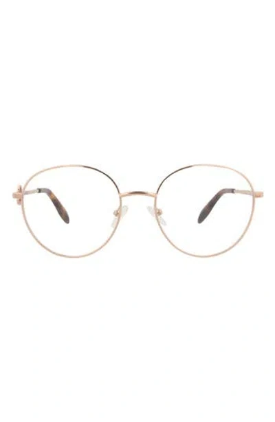 Alexander Mcqueen Mcqueen 55mm Round Optical Glasses In Pink