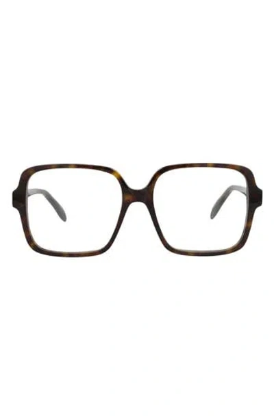 Alexander Mcqueen Mcqueen 55mm Square Optical Glasses In White