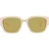Alexander Mcqueen Ch0259s Rectangle Acetate Sunglasses In Neutral