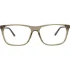 Alexander Mcqueen Mcqueen 56mm Rectangular Optical Glasses In Green