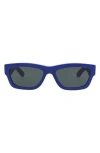 Alexander Mcqueen Mcqueen 56mm Square Sunglasses In Blue