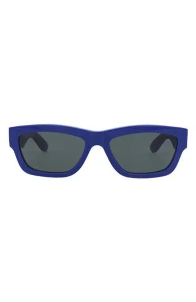 Alexander Mcqueen Mcqueen 56mm Square Sunglasses In Blue