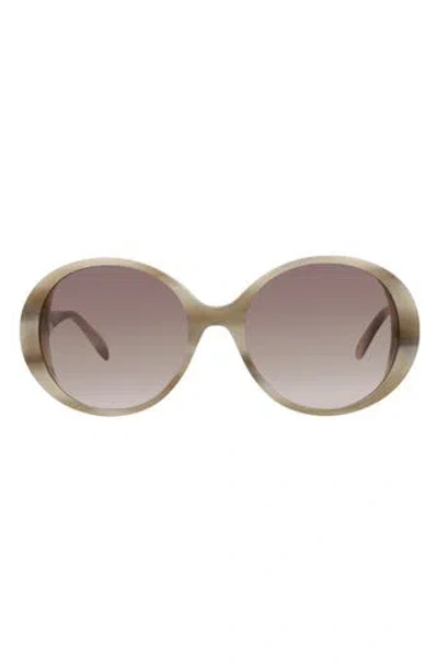 Alexander Mcqueen Mcqueen 57mm Oval Sunglasses In Multi
