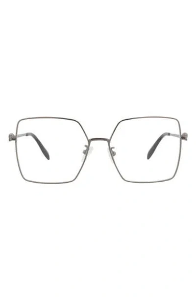 Alexander Mcqueen Mcqueen 57mm Square Optical Glasses In Red