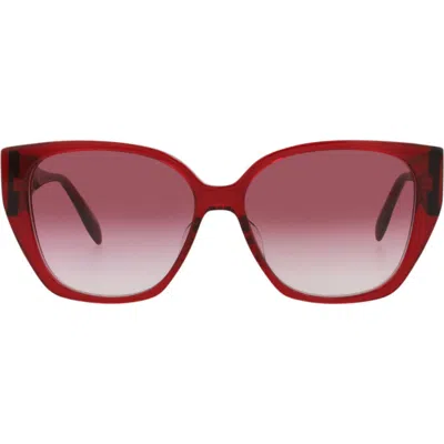 Alexander Mcqueen Mcqueen 58mm Cat Eye Sunglasses In Burgundy