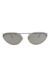 Alexander Mcqueen Mcqueen 62mm Cat Eye Sunglasses In Silver