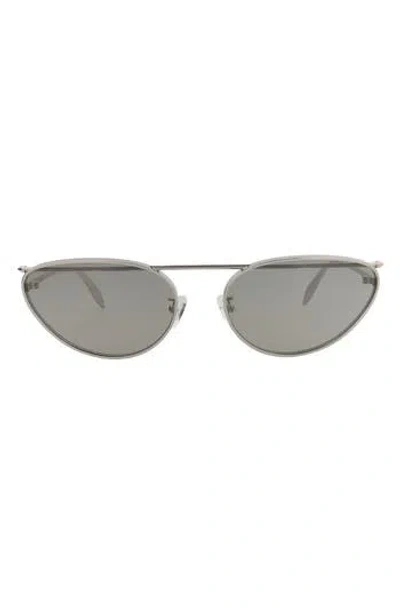 Alexander Mcqueen Mcqueen 62mm Cat Eye Sunglasses In Silver
