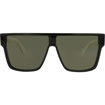 Alexander Mcqueen Mcqueen 99mm Flat Top Sunglasses In Black