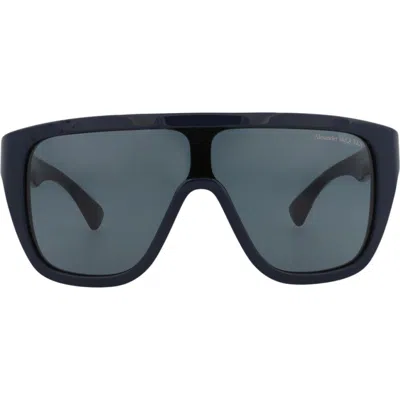 ALEXANDER MCQUEEN MCQUEEN 99MM OVERSIZE SHIELD SUNGLASSES