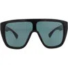Alexander Mcqueen Shield-frame Recycled Acetate Sunglasses In Black
