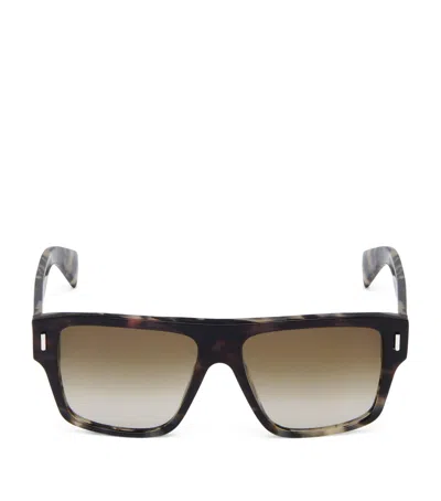Alexander Mcqueen Mcqueen Acetate Square Sunglasses In Brown