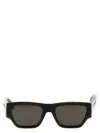 Alexander Mcqueen 'thick Temple Angled Rectangular' Sunglasses In Black