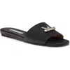 Alexander Mcqueen Mcqueen Arc Flat Slide Sandal In Black