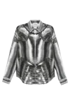 Alexander Mcqueen Mcqueen Armor Print Shirt Steel In Silver
