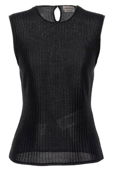 Alexander Mcqueen Mcqueen Armor Top In Black