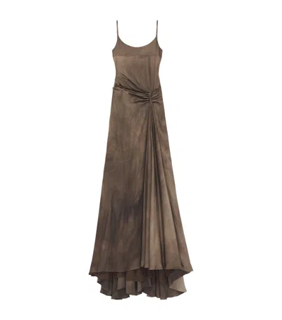 ALEXANDER MCQUEEN MCQUEEN ASYMMETRIC GATHERED GOWN