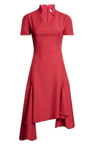 Alexander Mcqueen Mcqueen Asymmetric Wool & Mohair Dress In Pink