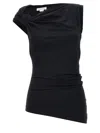 Alexander Mcqueen Mcqueen Women Asymmetrical Top In Black